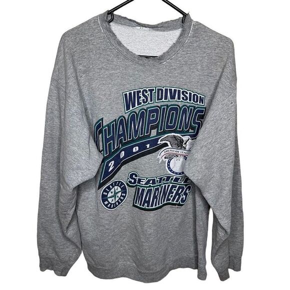2001 Seattle Mariners West Division Champions Sweatshirt Medium - Picture 1 of 5